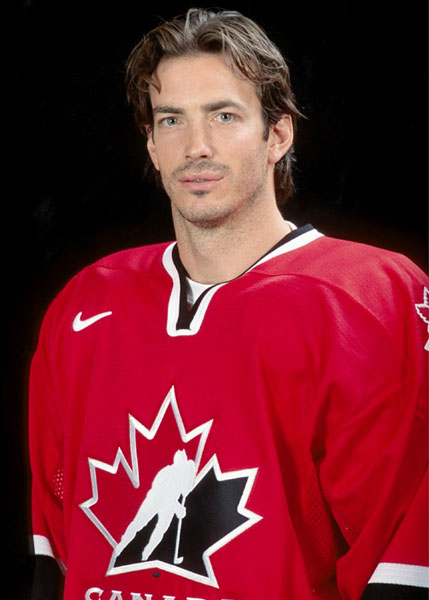 Canada's Joe Sakic, part of the men's hockey team at the 2002 Salt Lake City Olympic winter  games. (CP Photo/COA)