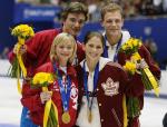 Canada's Jamie Sale and David Pelletier, part of the figure skating team at the 2002 Salt Lake City Olympic winter  games. (CP Photo/COA)
