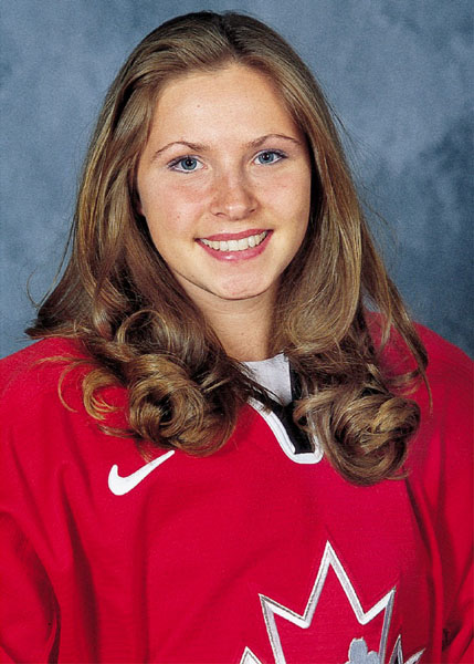 Canada's Tammy Lee Shewchuk, part of the women's hockey team at the 2002 Salt Lake City Olympic winter  games. (CP Photo/COA)