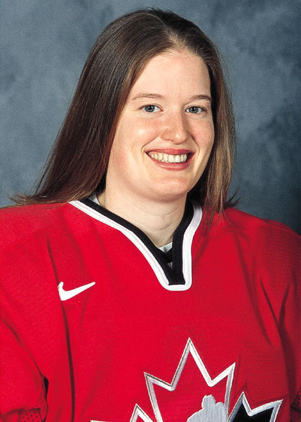 Canada's Sami Jo Small, part of the women's hockey team at the 2002 Salt Lake City Olympic winter  games. (CP Photo/COA)