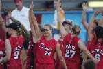 Canada's Rachel Schill during the preliminary game against Taipei on August 14, 2004 at the Olympic Games in Athens. (CP PHOTO)2004(COC-Mike Ridewood)