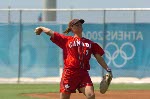 Canada's Sasha Olson in action during the preliminary game against Taipei on August 14, 2004 at the Olympic Games in Athens.  (CP PHOTO)2004(COC-Mike Ridewood)