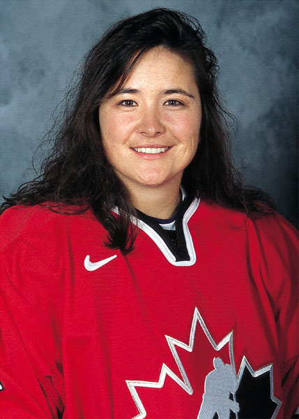 Canada's Vicky Sunohara, part of the women's hockey team at the 2002 Salt Lake City Olympic winter  games. (CP Photo/COA)