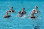 Canada's synchronized swimming team practices on August 10, 2004 at the Olympic Games in Athens. (CP PHOTO 2004/Andre Forget/COC)