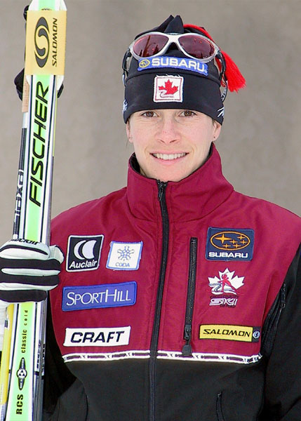 Canada's Milaine Theriault, part of the cross country ski team at the 2002 Salt Lake City Olympic winter  games. (CP Photo/COA)