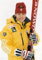 Canada's Melanie Turgeon, part of the alpine ski team at the 2002 Salt Lake City Olympic winter  games. (CP Photo/COA)