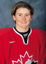 Canada's Hayley Wickenheiser, part of the women's hockey team at the 2002 Salt Lake City Olympic winter  games. (CP Photo/COA)