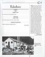 Page 119 of cookbook, THE RAINCOAST KITCHEN..., with a photograph of a fish cannery, a text on eulachon fish and a recipe for cooking eulachons