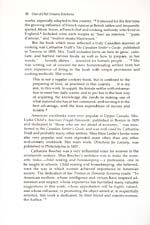 Page 28 du livre de cuisine OUT OF OLD ONTARIO KITCHENS… présentant un texte sur les anciens livre de cuisine de l'Ontario
