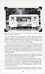 Page 126 of book, WHAT'S PAST IS PROLOGUE: A HISTORY OF HOME ECONOMICS IN ALBERTA, with a photograph of five home economists standing beside the mobile HEART OF THE HOME trailer, and part of a text on home economics in Alberta