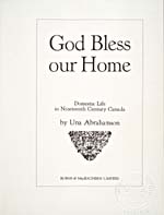 Title page of cookbook, GOD BLESS OUR HOME