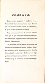 Preface of cookbook, LA CUISINIÈRE CANADIENNE
