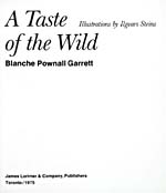 Title page of cookbook, A TASTE OF THE WILD