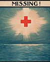 Affiche de la Première Guerre mondiale rendant hommage aux infirmières de la Croix-Rouge qui ont trouvé la mort dans des navires-hôpitaux torpillés par des sous-marins allemands