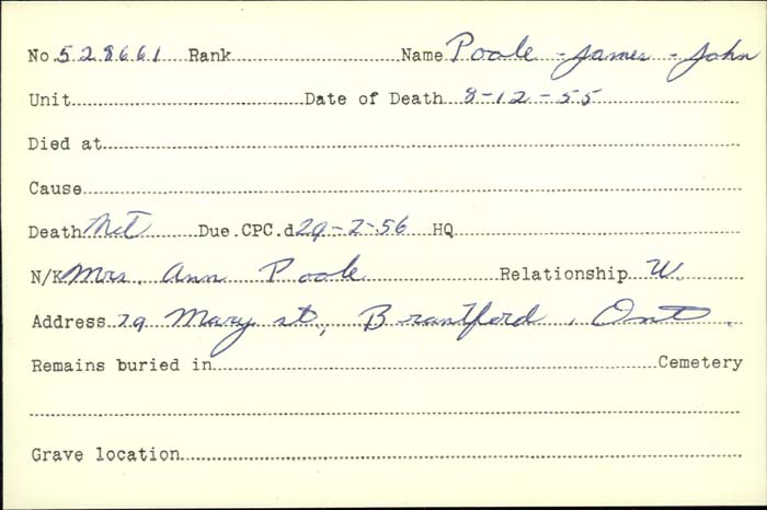 Title: Veterans Death Cards: First World War - Mikan Number: 46114 - Microform: phair_george
