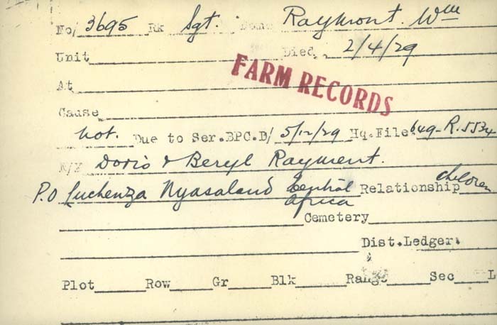 Title: Veterans Death Cards: First World War - Mikan Number: 46114 - Microform: proulx_p