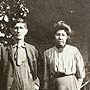 Photo du chef Prisk et de sa femme à Whycocomagh en Nouvelle Écosse, en 1911