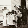 Photo d'enfants de l'école de Burnt Church au Nouveau-Brunswick, en 1911