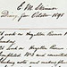 Journaux conservés par l'agent des Indiens E.H. Skinner pendant une excursion en Colombie-Britannique, juin à octobre 1898. Fonds RG 10, volume 3938, dossier 120710-2. 30 pages