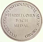 Front of the Harriet Cohen Bach Medal, 1959