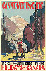 Affiche publicitaire sur les vacances dans l'Ouest canadien, 1925